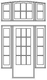 Plan for rear door and windows